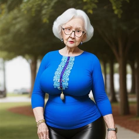 Ai Image Upscaler Granny Showing Her Big Leggins