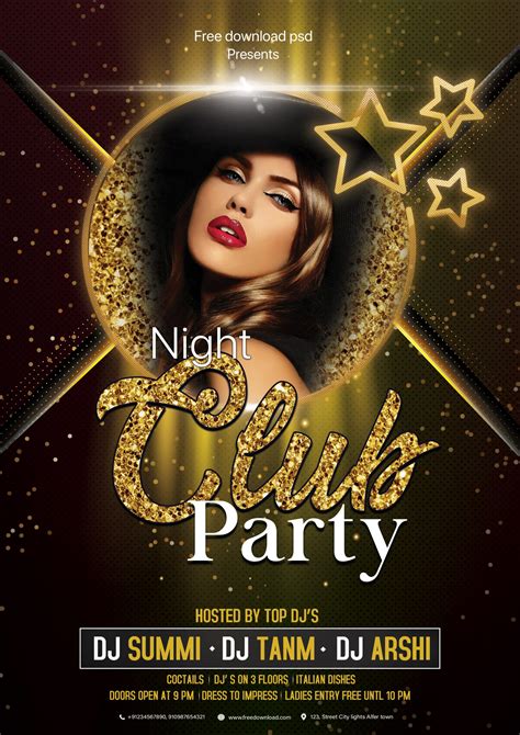 night club party flyer template freedownloadpsdcom