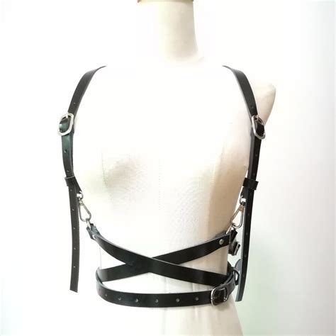women fashion leather punk harness handmade sexy harajuku body woman