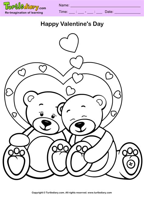 valentine teddy bears coloring pages learny kids