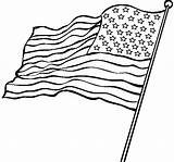 Flag Coloring Pages Waving American Drawing Flags Printable Clipart Color Kids Patriotic Usa Original Print Line Preschool Cliparts Colouring Realistic sketch template