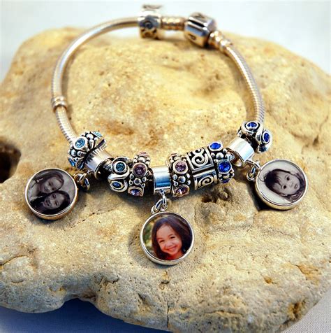 charming memories photo jewelry  aileen custom photo charms  pandora bracelets