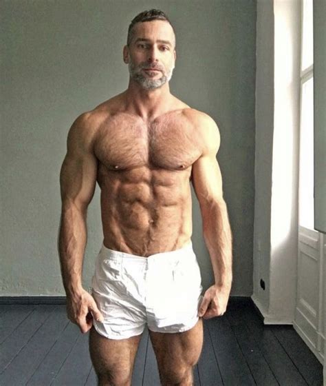 Older Muscular Guy With A Hot Hairy Chest Hairychest Muscles Hairy