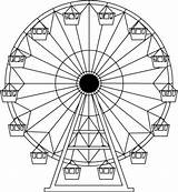 Wheel Ferris Coloring Drawing Carnival Pages Wheels Farris Color Printable Tattoo Cute Kids Project Wordpress Drawings Amusement Park Sheets Simple sketch template