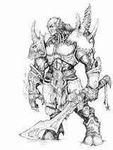 Warcraft Thrall Zeichnen Books Orc Malvorlagen Sketches Ausmalen sketch template