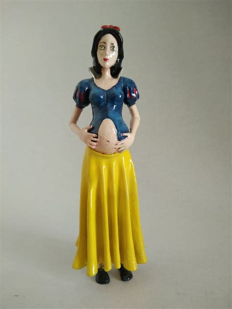 pregnant snow white decorative figure sculpture gift popart etsy