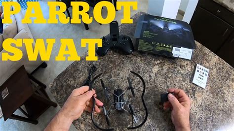 parrot swat airborne night minidrone unbox  setup youtube
