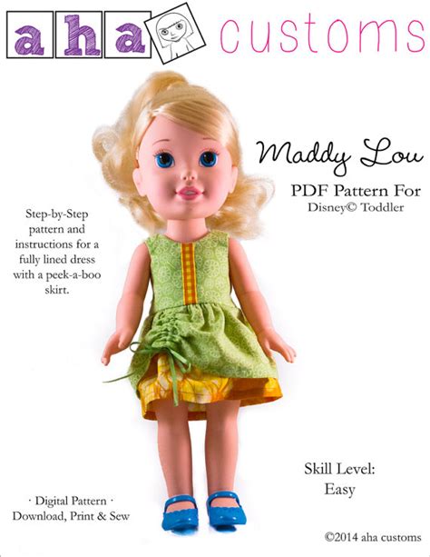 Maddy Lou Dress Doll Clothes Pattern Designed To Fit Disney® Etsy