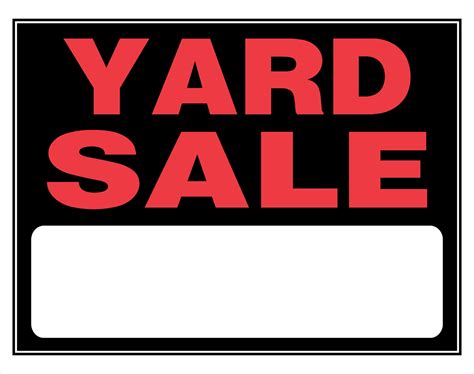 printable yard sale signs printable blank world