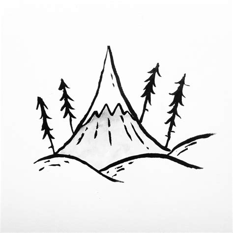 simple mountain drawing    clipartmag