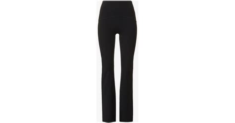 Spanx Synthetic Booty Boost Flared Leg High Rise Stretch Woven Leggings