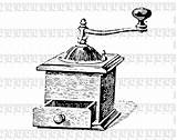 Coffee Grinder Clipart Vintage Old Clip Clipground Antique Illustration High sketch template