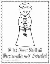 Coloring Catholic Francis Assisi Pages Saint Worksheets Letter Week Included Feeds Frances Thousand Cabrini Fatima Communion Faith Jesus Five Lady sketch template