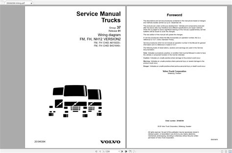 volvo fh trucks service manual buses wiring diagrams