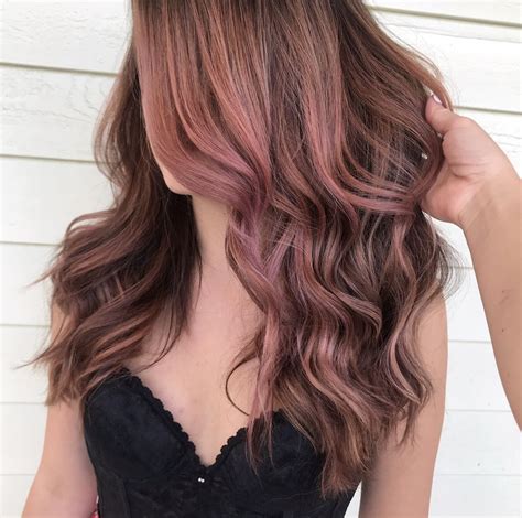 pink brown hair color