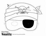 Halloween Masks Pirate Mask Coloring Printable Pages Theme Easy Template Birthday Kids Crafts Activities Face Choose Board Parties Pirates Carnival sketch template