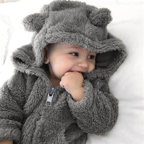 newborn baby clothes toddler baby boys girls fur hoodie solid