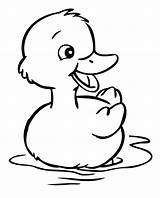 Duck Outline Simple Template Clip Clipart Animal sketch template