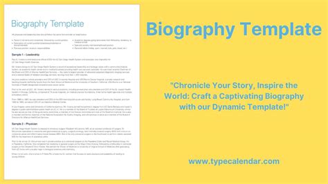 printable biography templates word  students work