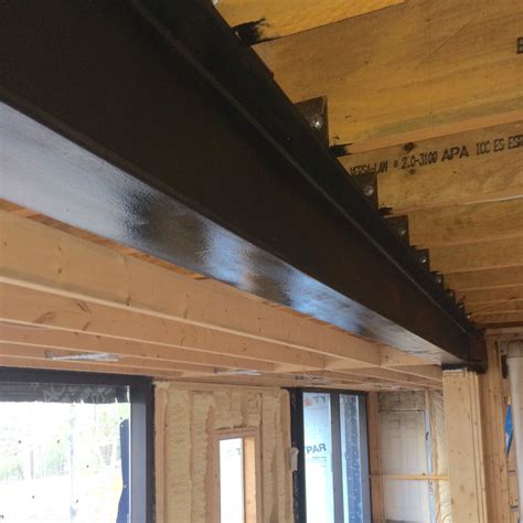 painted steel beams