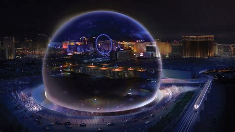 high tech sphere shaped arena coming  las vegas strip