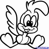 Coloring Baby Characters Cartoon Draw Looney Tunes Roadrunner Pages Drawings Runner Road Easy Drawing Clipart Cartoons Step Library Kids Boyama sketch template