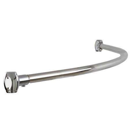 Home Basics 41 In Curved Shower Rod In Chrome Cr41068