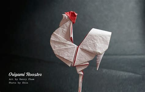 origami rooster    color changed origami