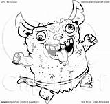 Gremlin Cartoon Clipart Pudgy Outlined Jumping Green Coloring Thoman Cory Vector Drawing Getdrawings 2021 sketch template