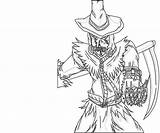 Scarecrow Coloring Pages Scary Popular Another sketch template