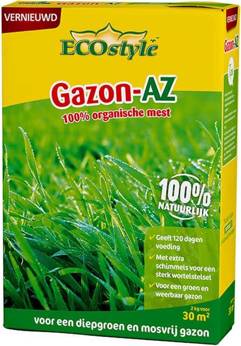 ecostyle gazon az organische gazonmest voor diepgroen en sterk gazon geeft tot  bolcom