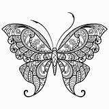 Butterfly Coloring Mandala Pages Adult Adults Printable Drawing Detailed Color Line Monarch Relief Wonderful Simple Print Pdf Getcolorings Stress Manda sketch template