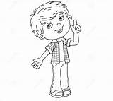 Cartoon Coloring Pages Boy Outline Drawing Girl Boys Little Idea Great Vector Holding Hands Colouring Color Template Ai Getcolorings Character sketch template