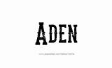 Tattoo Name Aden Designs sketch template