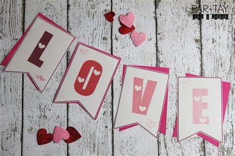 printable valentines banner party   cherry