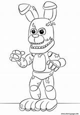 Fnaf Trap Spring Pages Springtrap Colouring Coloring Print sketch template