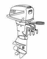 Outboard Motor Cord Cobra Marine Snowmobile Coloring Engine sketch template
