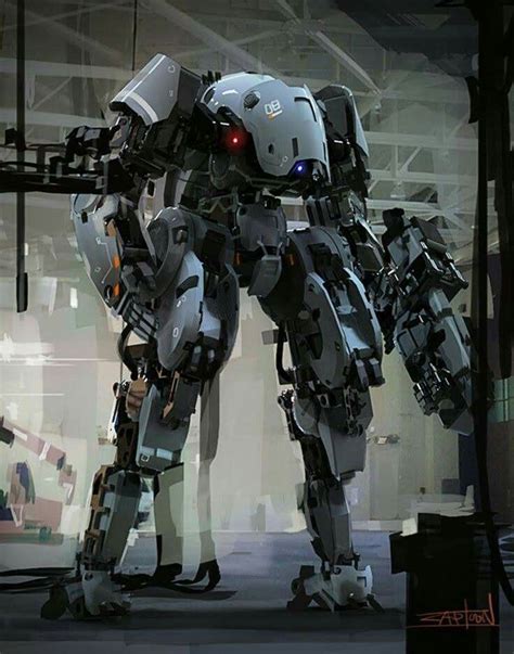 pin  geoff  sci fi futuristic robot robot concept art sci fi