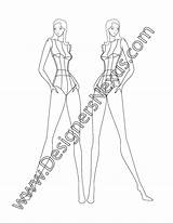 Fashion Croqui Pockets Template Hands Front Female Quarter Three Figure V11 Pose Min Read sketch template