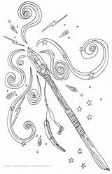 Wand Coloring Pages Drawing Template sketch template