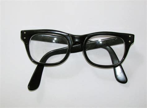 imperial mad men black eye glasses 1950s black plastic etsy