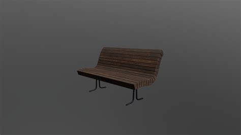 wooden bench download free 3d model by bymarlee [9434406] sketchfab
