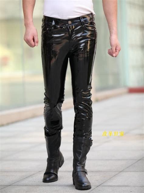 2018 Wholesale Famous Brand Fashion Men Leather Pants