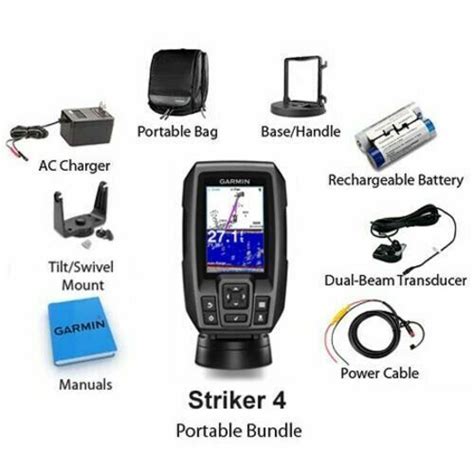 garmin striker  fishfinder portable   transducer  ebay