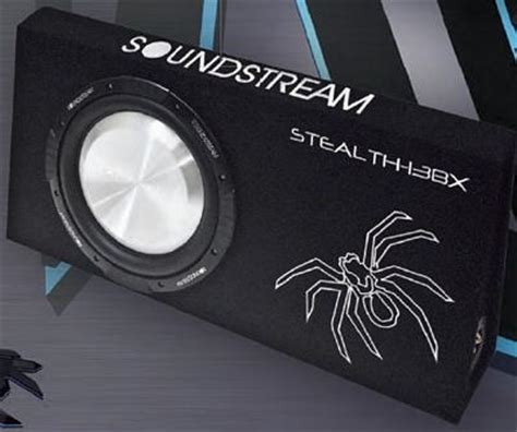 soundstream stealth bx stealth   watts rms  ohm shallow mount subwoofer  box