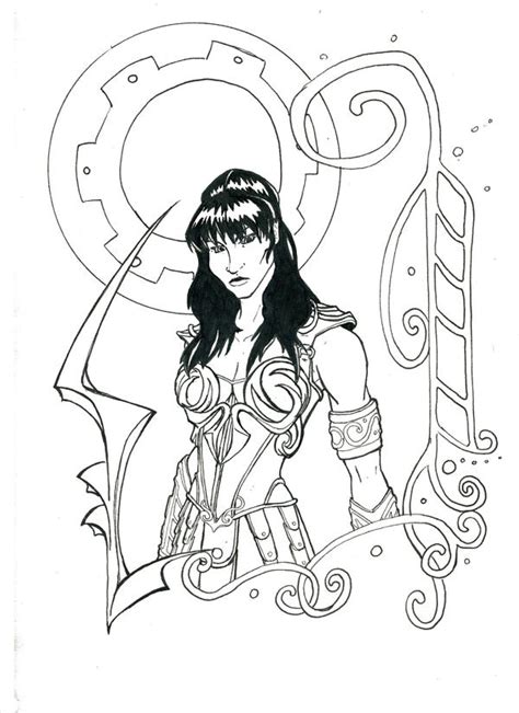 xena warrior princess coloring pages sketch coloring page