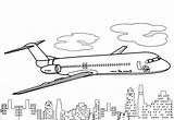 Airplane Boeing Aeroplane Procoloring Concorde sketch template