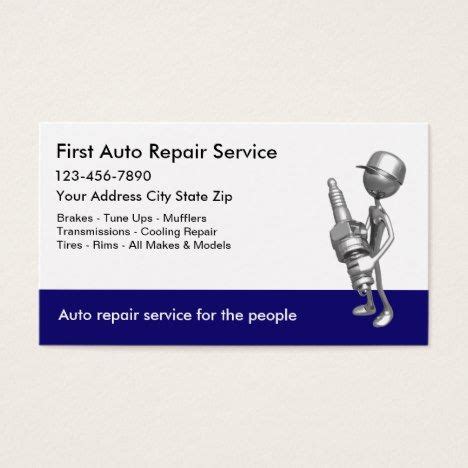 simple auto repair business cards zazzlecom auto repair repair auto repair shop