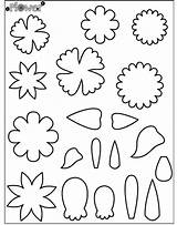 Flower Coloring Template Power Crayola Flores Pages Dibujos Petal Stencils Flowers Leaf Molde Templates Preschool Boyama Cicek Felt Spring Printable sketch template