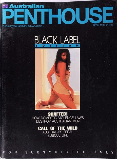 australian penthouse magazine black label april  ebay
